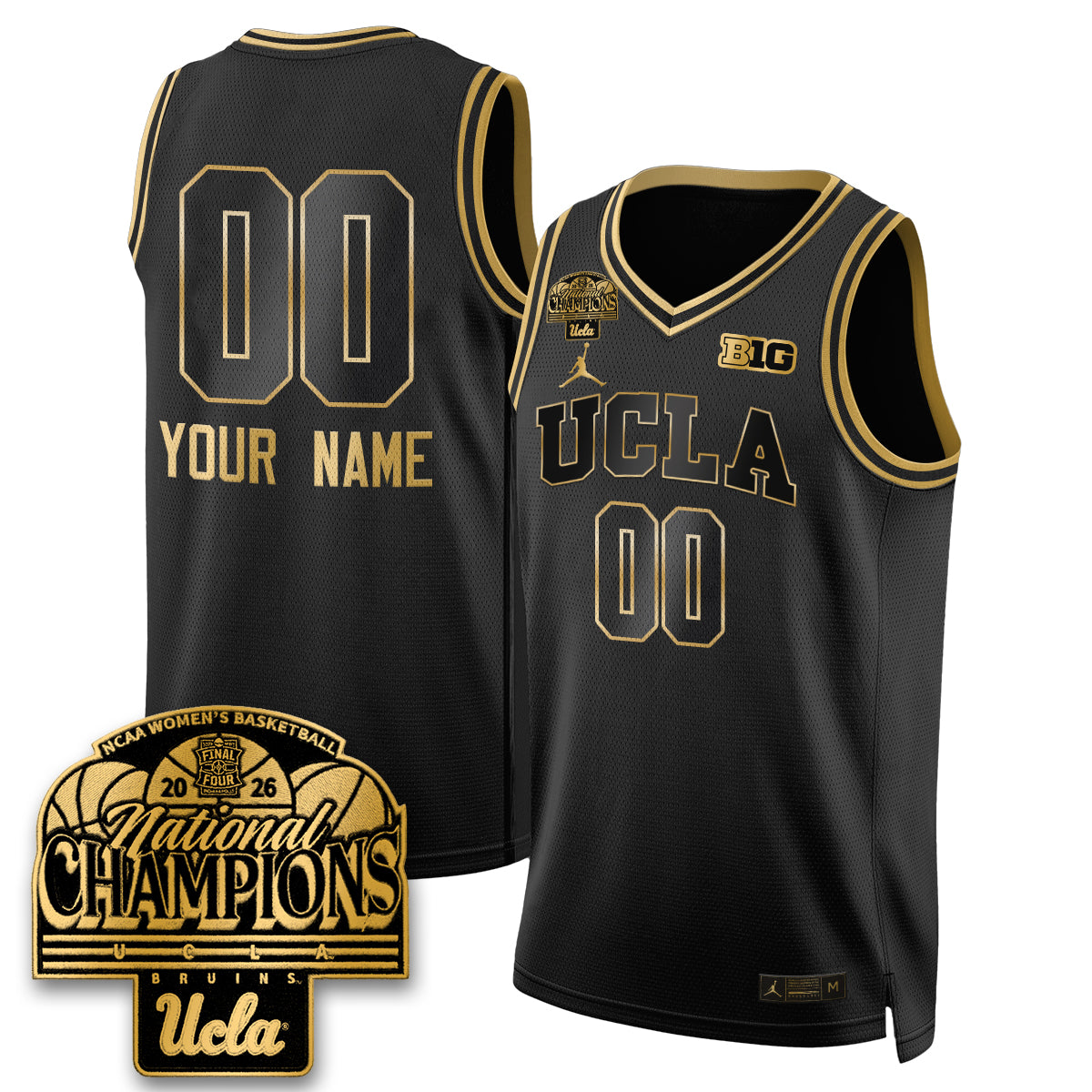 UCLA Women's Basketball National Champion 2026 Limited Custom Jersey - All Stitched