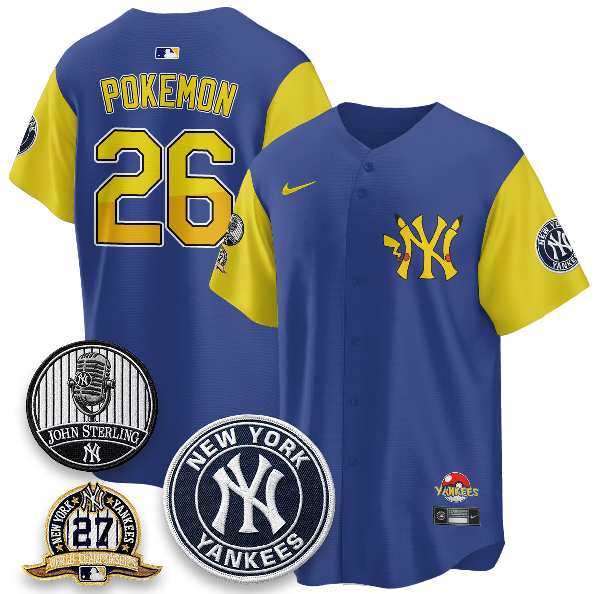 NYY x PKM Cartoon Limited Jersey - Stitched