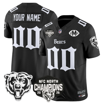 CHI 'Gothic Midway Legacy' NFC North Champions Patch Vapor Limited Jersey - All Stitched