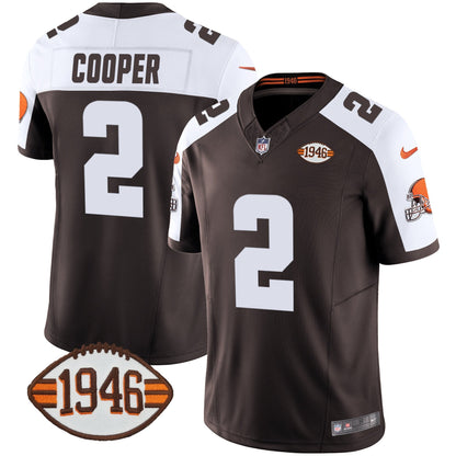 Men's Browns 1946 75th Anniversary Patch Jersey - All Stitched