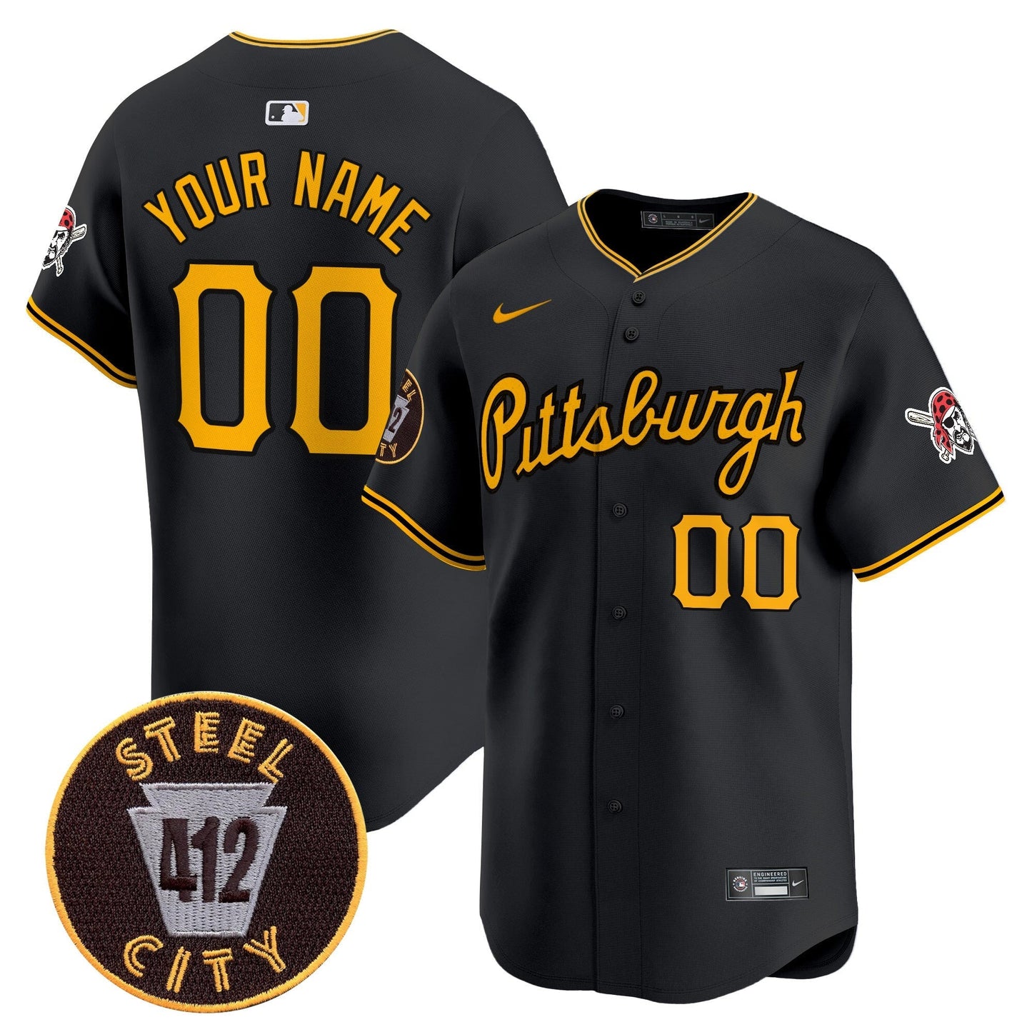 PIT 412 Patch Vapor Premier Limited Custom Jersey V4 - All Stitched