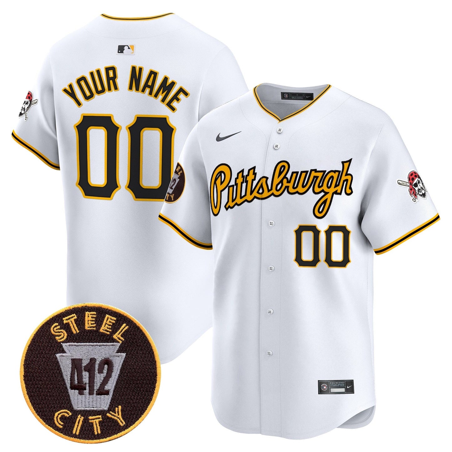 PIT 412 Patch Vapor Premier Limited Custom Jersey V4 - All Stitched