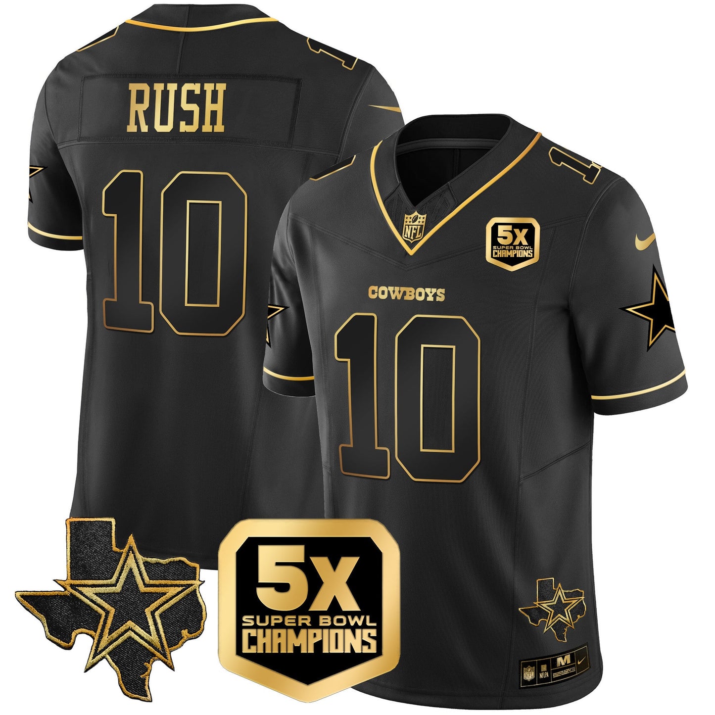 Men's Cowboys 5x Super Bowl Champions Vapor Limited Jersey - All Stitched
