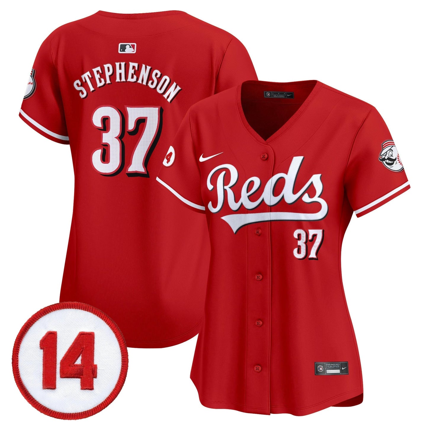 Women's Cincinnati Reds Pete Rose Patch Vapor Premier Limited Jersey - All Stitched