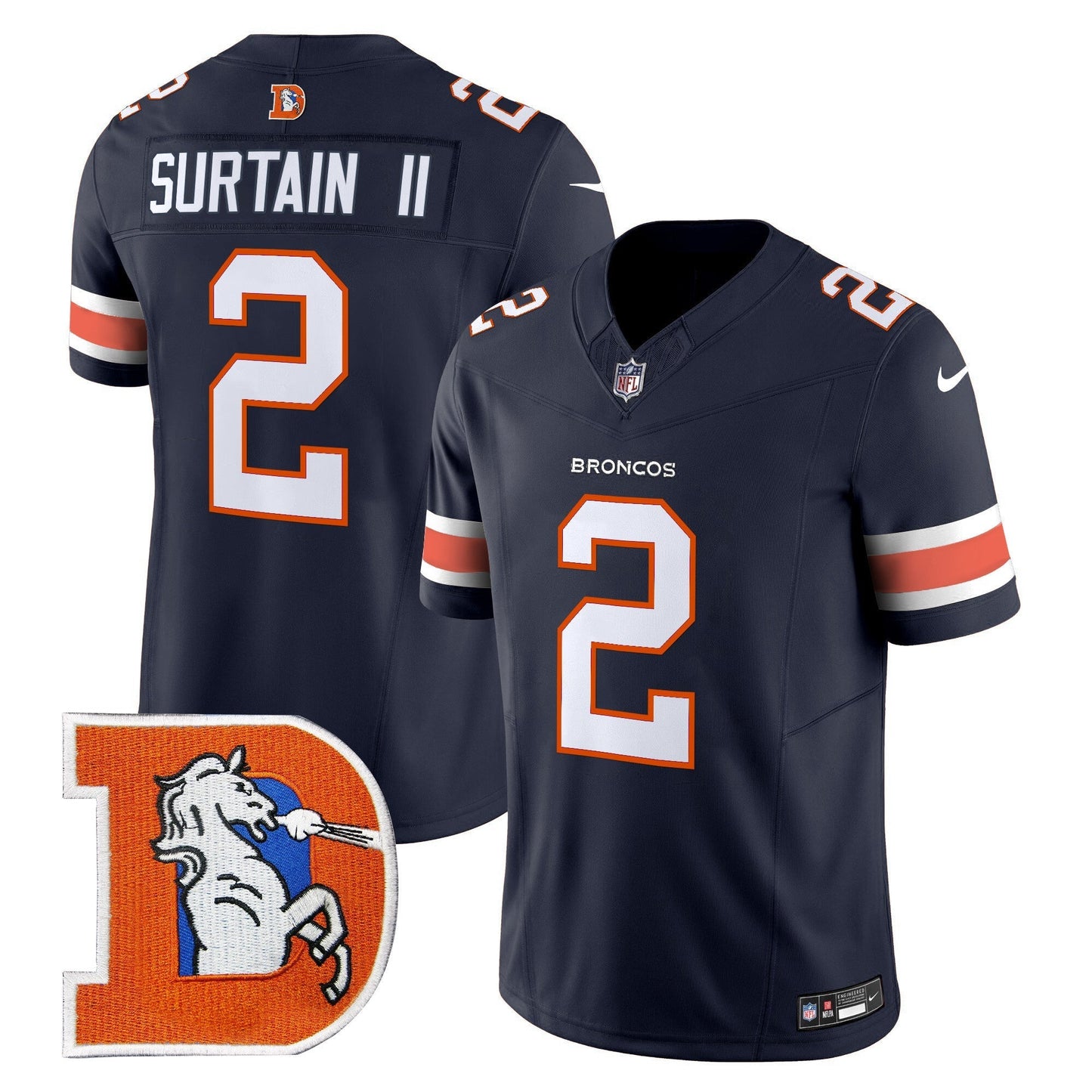 Men's Denver Broncos Throwback Vapor Limited Jersey V2 - All Stitched