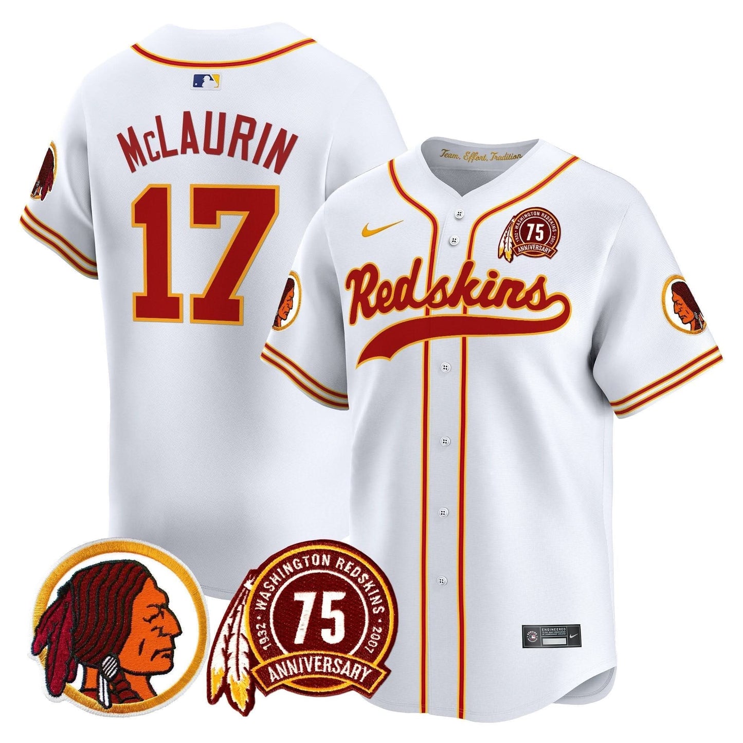 WR 75th Patch Throwback Vapor Premier Limited Jersey - All Stitched