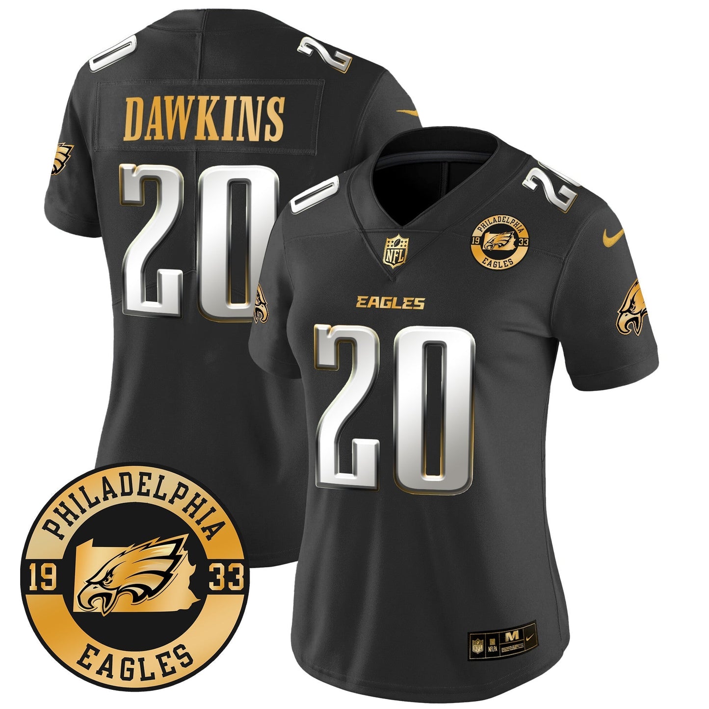 WoEagles 2024 Gold Vapor Limited Jersey - Est. 1933 Patch - All Stitched