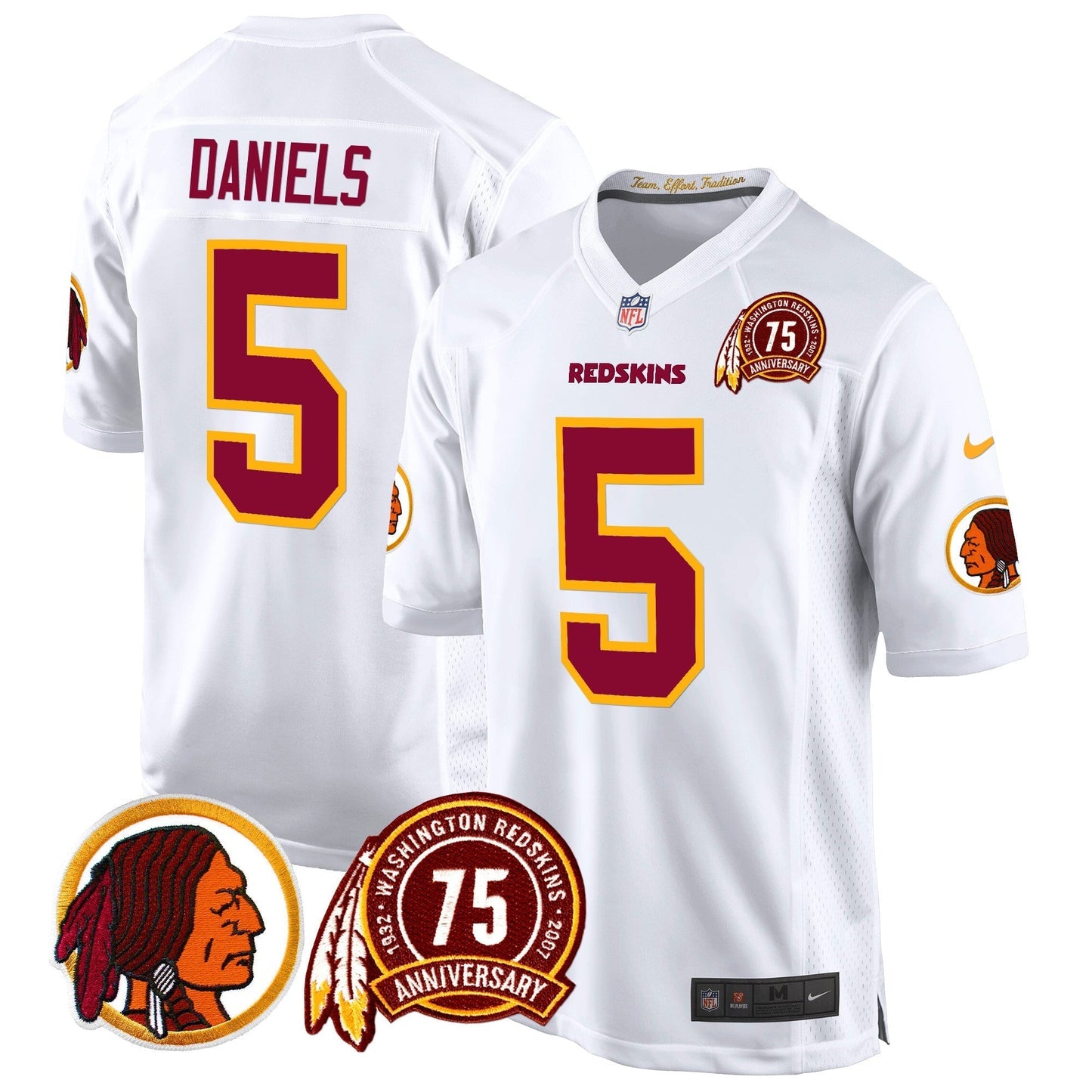 WR 75th Patch Throwback Game Jersey - All Stitched