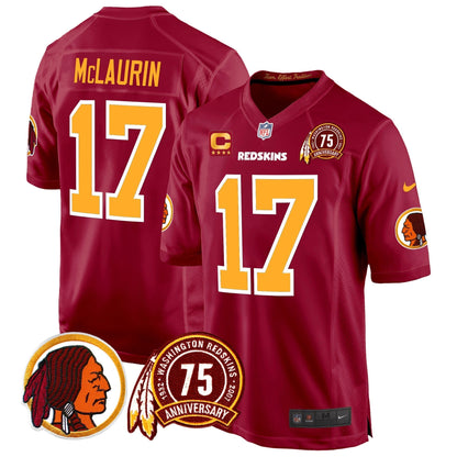 WR 75th Patch Throwback Game Jersey - All Stitched
