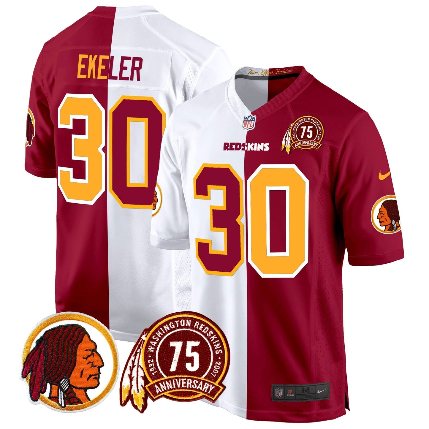 WR 75th Patch Throwback Game Jersey - All Stitched