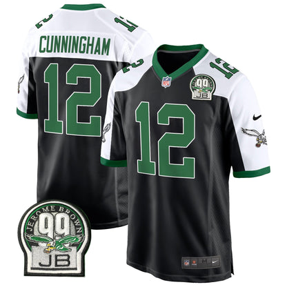 Eagles Jerome Brown Patch Kelly Green Alternate Game Jersey - All Stitched