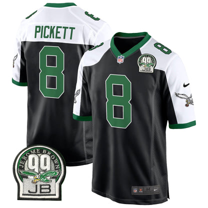 Eagles Jerome Brown Patch Kelly Green Alternate Game Jersey - All Stitched
