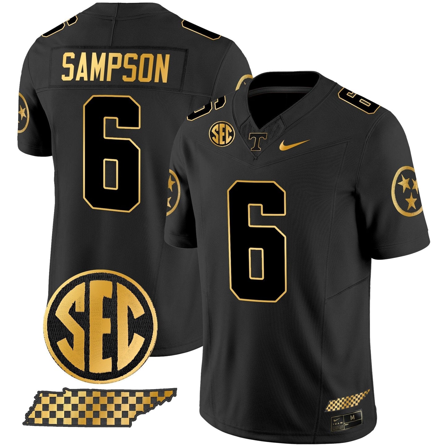 TENN 2024 Gold Vapor Limited Jersey V2 - All Stitched