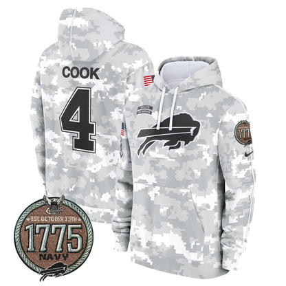 BUF 2024 Salute to Service Establishment Year Patch Fleece Pullover Hoodie