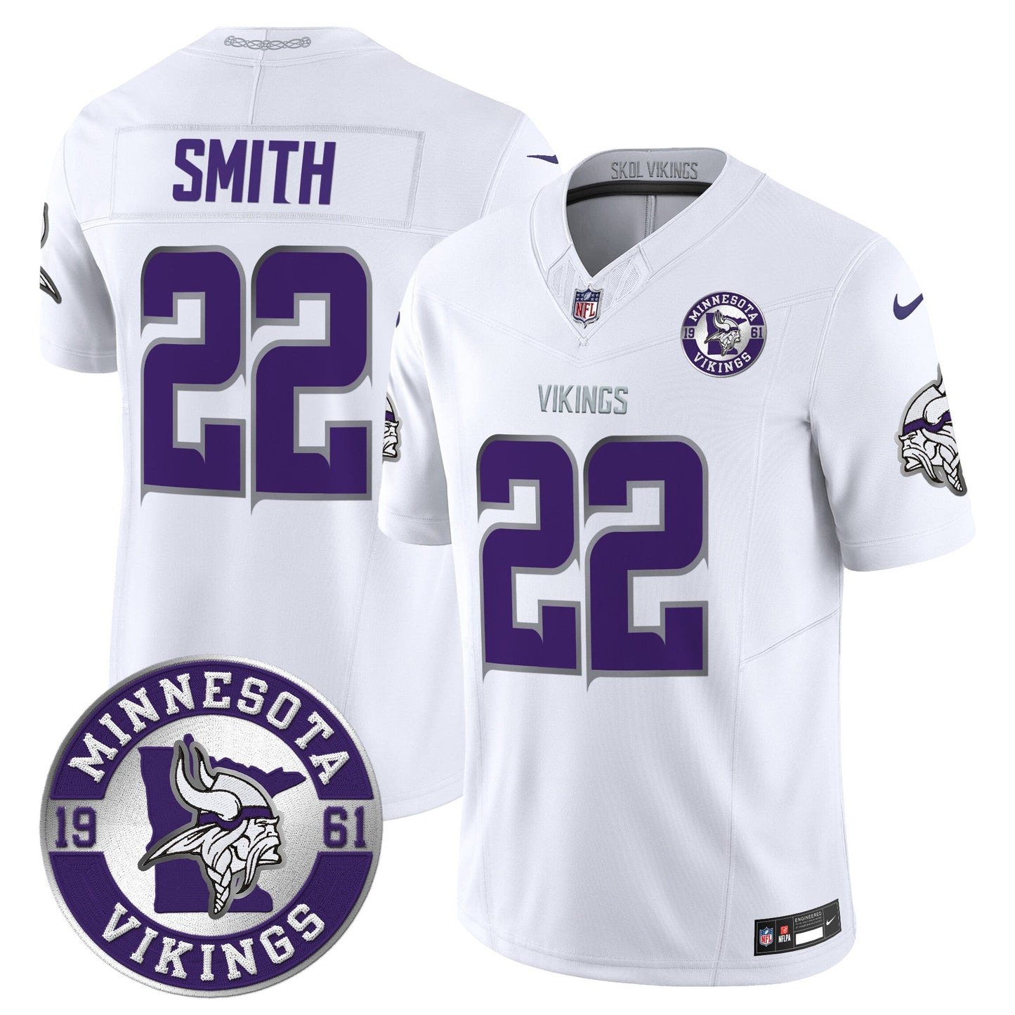 MIN King Of The North Patch Vapor Limited Jersey - Est. 1961 Patch - All Stitched