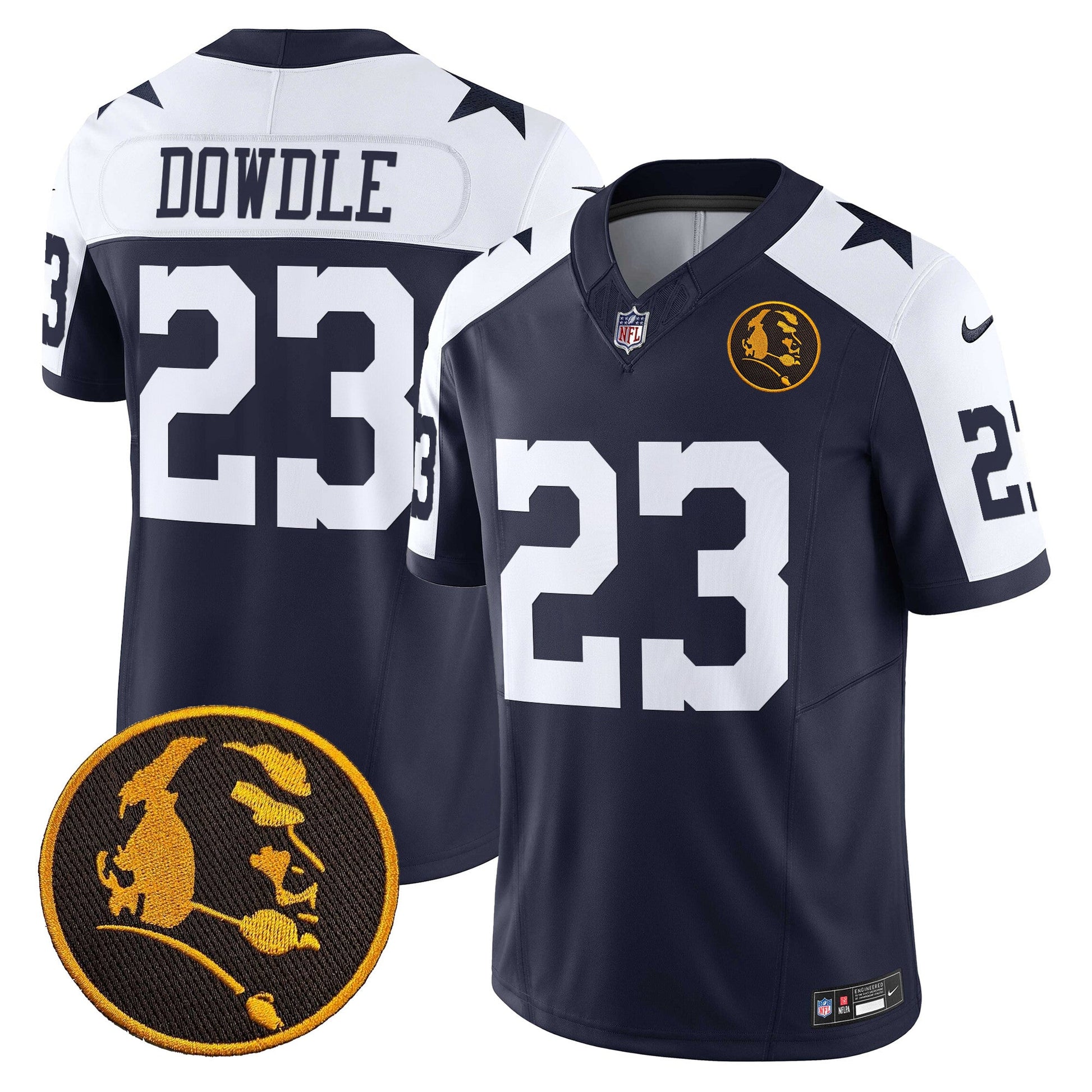 Men's Cowboys Texas & John Madden Patch Vapor Limited Jersey V2 - All Stitched