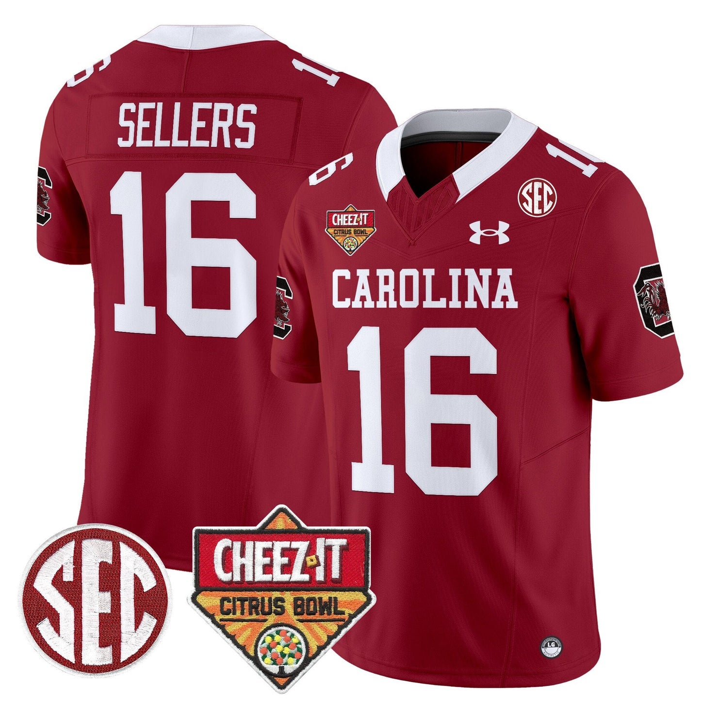 SCAR 1980 Throwback Cheez-It Citrus Bowl Patch Vapor Limited Jersey - All Stitched