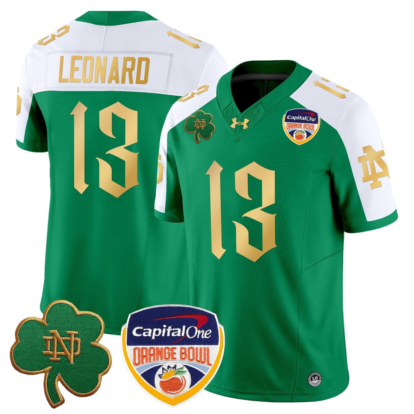 ND 2024 Orange Bowl Patch Vapor Limited Jersey V2 - All Stitched