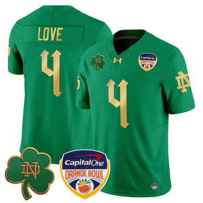 ND 2024 Orange Bowl Patch Vapor Limited Jersey V2 - All Stitched