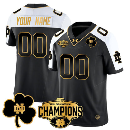 Custom ND 2025 Orange Bowl Champions Jersey N5 - All Stitched
