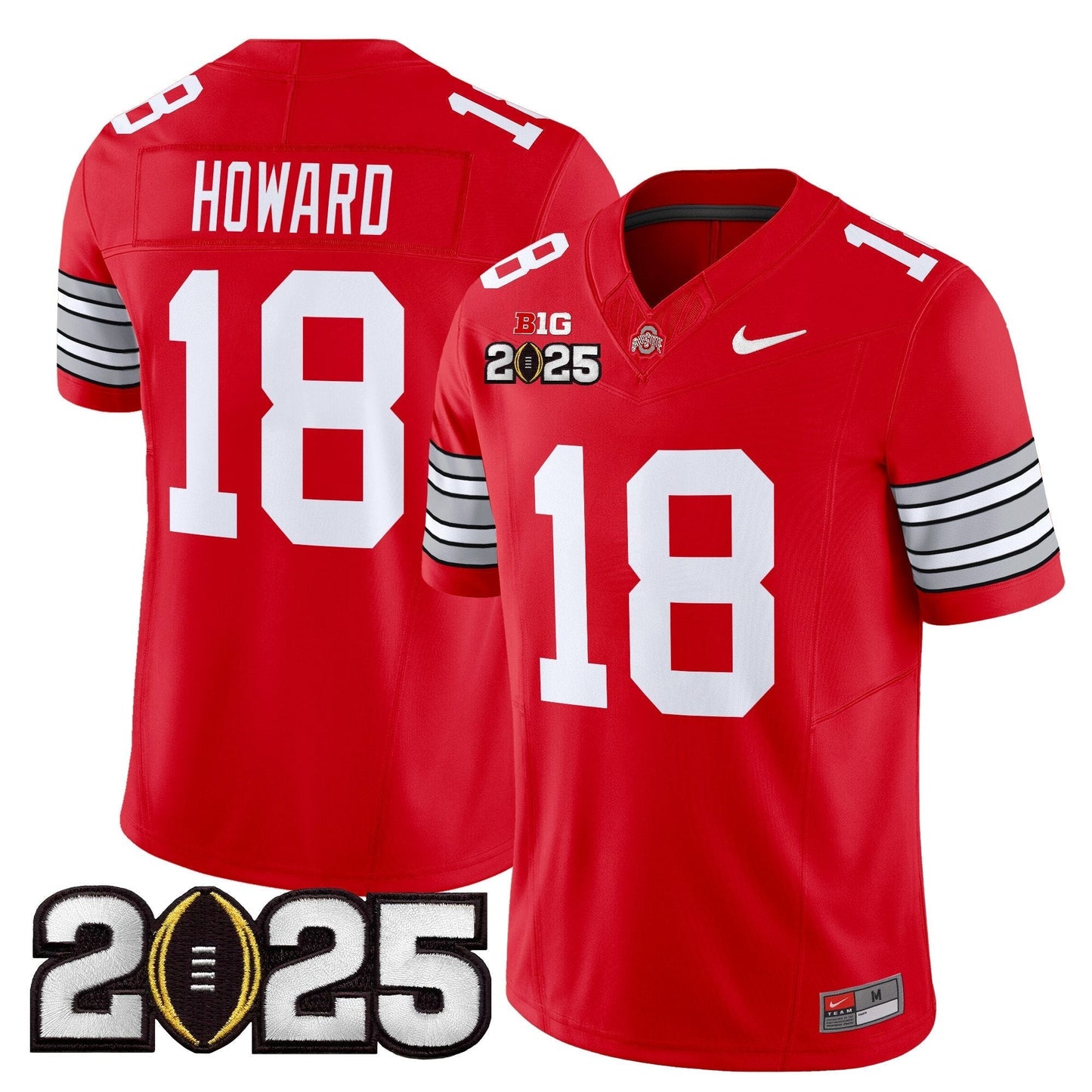 OSU 'Heritage Stripe' 2025 CFP Final Patch Vapor Limited Jersey - All Stitched