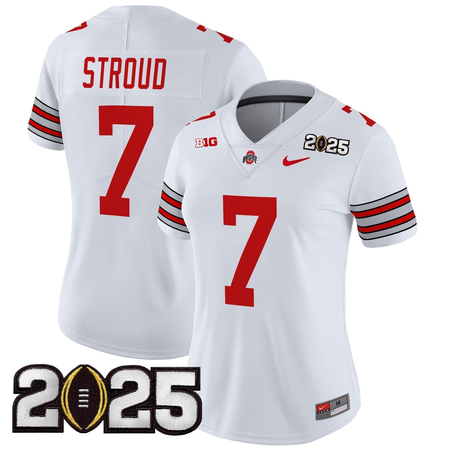 Women's OSU 'Heritage Stripe' 2025 CFP Final Patch Vapor Limited Jersey - All Stitched