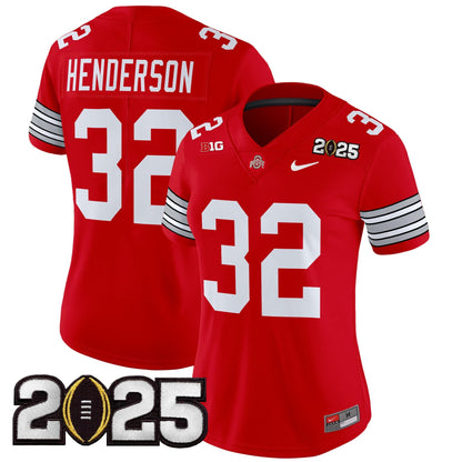 Women's OSU 'Heritage Stripe' 2025 CFP Final Patch Vapor Limited Jersey - All Stitched