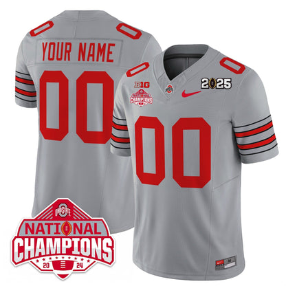Custom Name/Gender OSU 'Heritage Stripe' 2025 CFP Patch - National Champions Jersey N19 - All Stitched