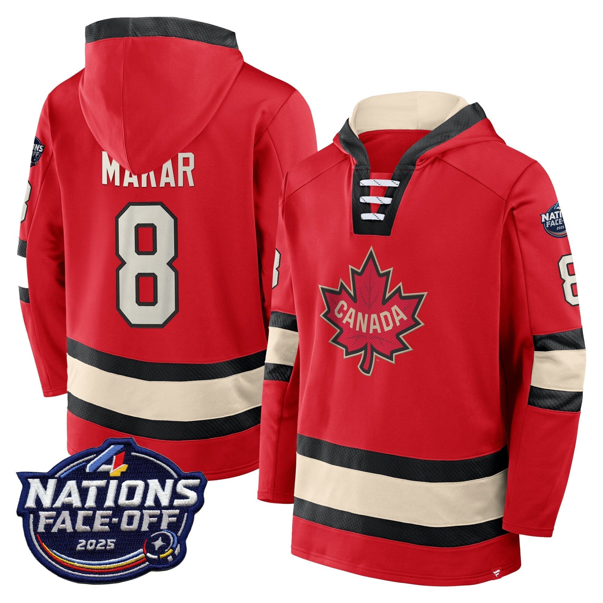 Canada 4 Nations Face-Off 2025 Inside Line Pullover Hoodie - All Stitched
