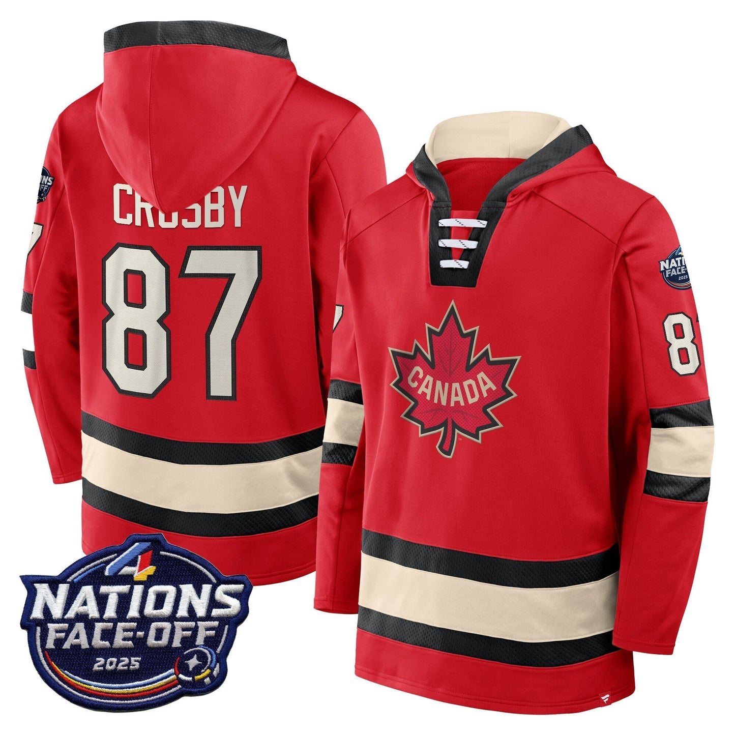 Canada 4 Nations Face-Off 2025 Inside Line Pullover Hoodie - All Stitched