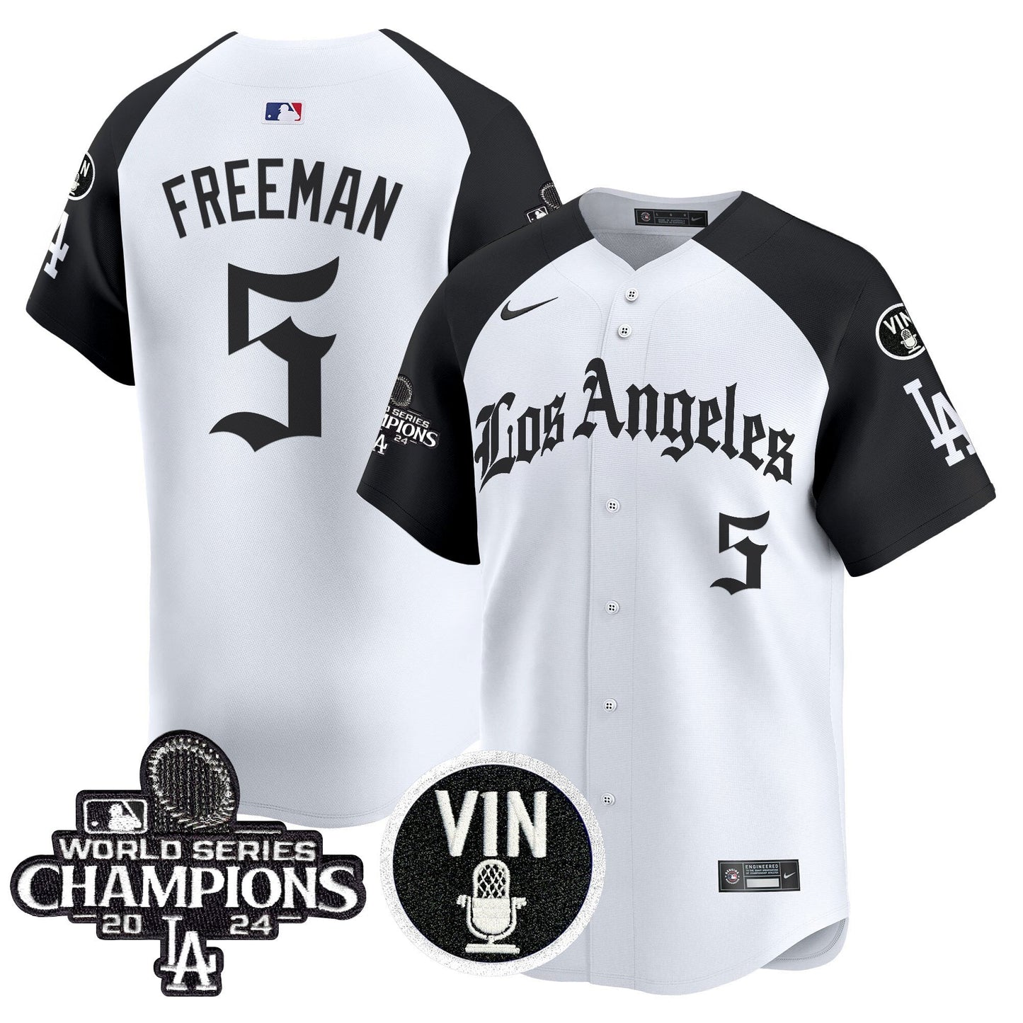 Men's Dodgers 2025 LA Gothic Style Vapor Premier Limited Jersey - All Stitched