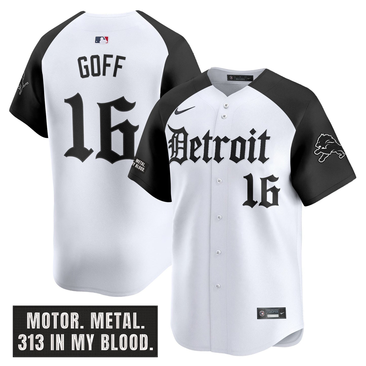 Men's Detroit Lions 'Motor Gothic Edition' Vapor Premier Limited Jersey - All Stitched