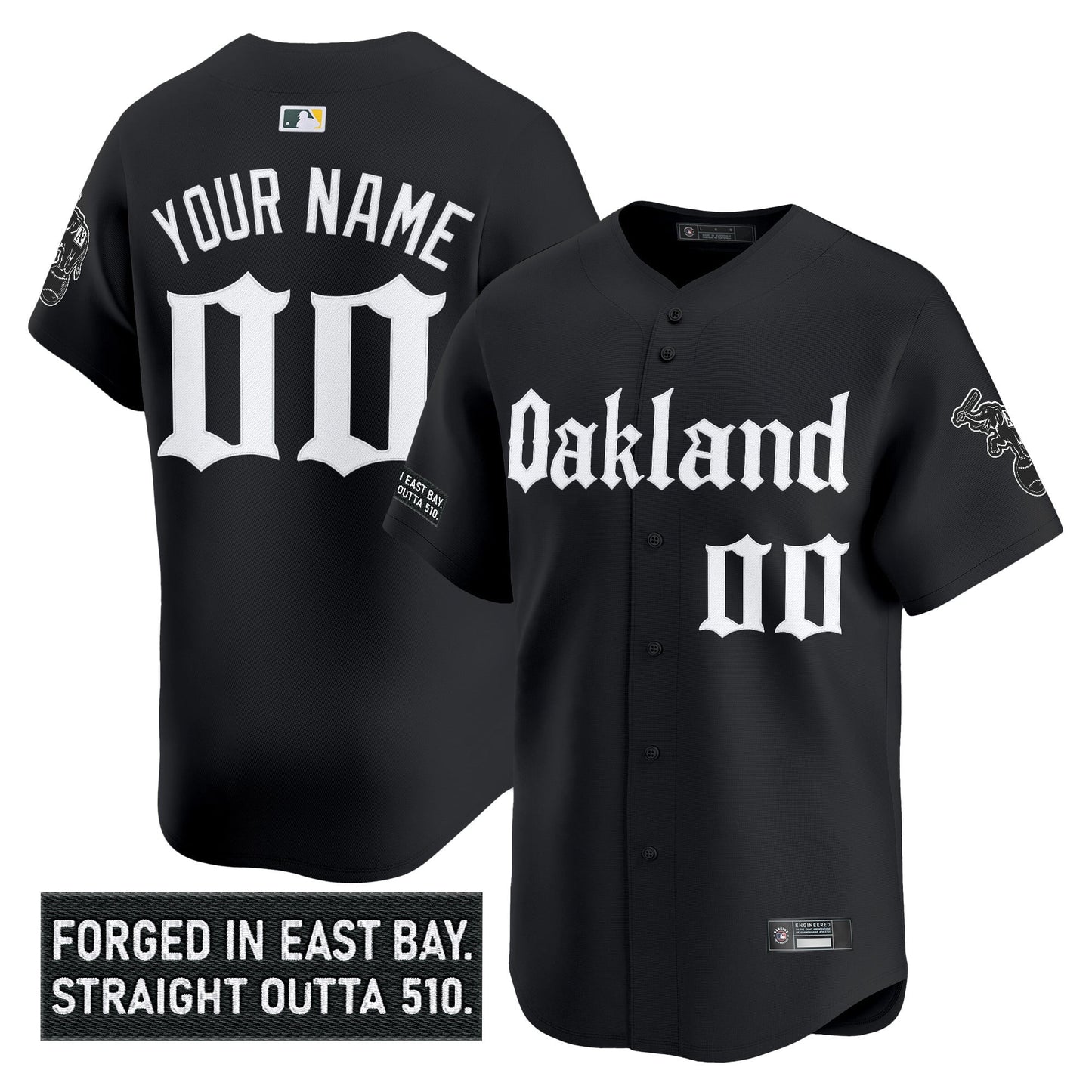 Oakland Athletics 'Gothic East Bay Edition' Vapor Premier Limited Custom Jersey - All Stitched