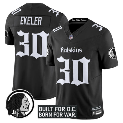 Men's Washington Redskins 'Gothic Capital Edition' Vapor Limited Jersey V2 - All Stitched