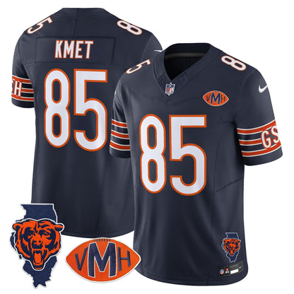 Men's Chicago Bears Virginia McCaskey Memorial Patch Vapor Jersey - All Stitched