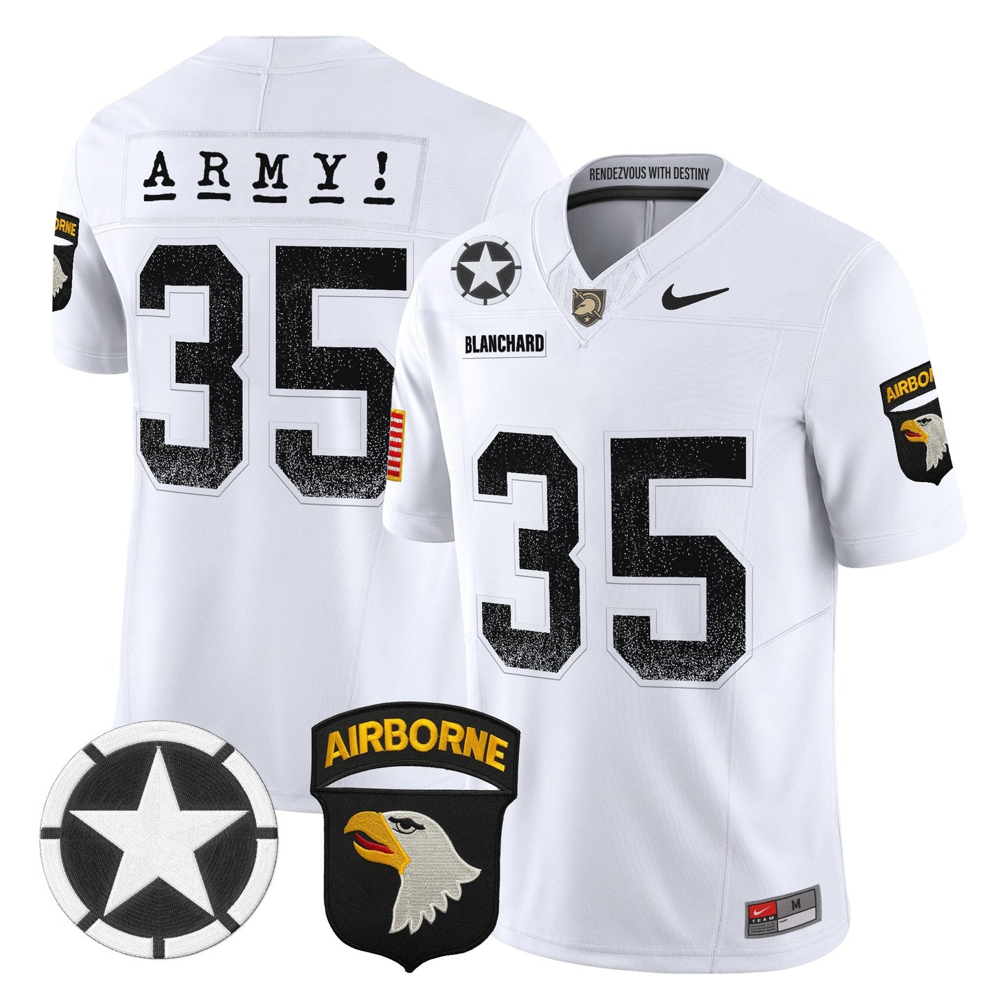 Men's Army Black Knights 2025 Screaming Eagles Vapor Limited Jersey - All Stitched