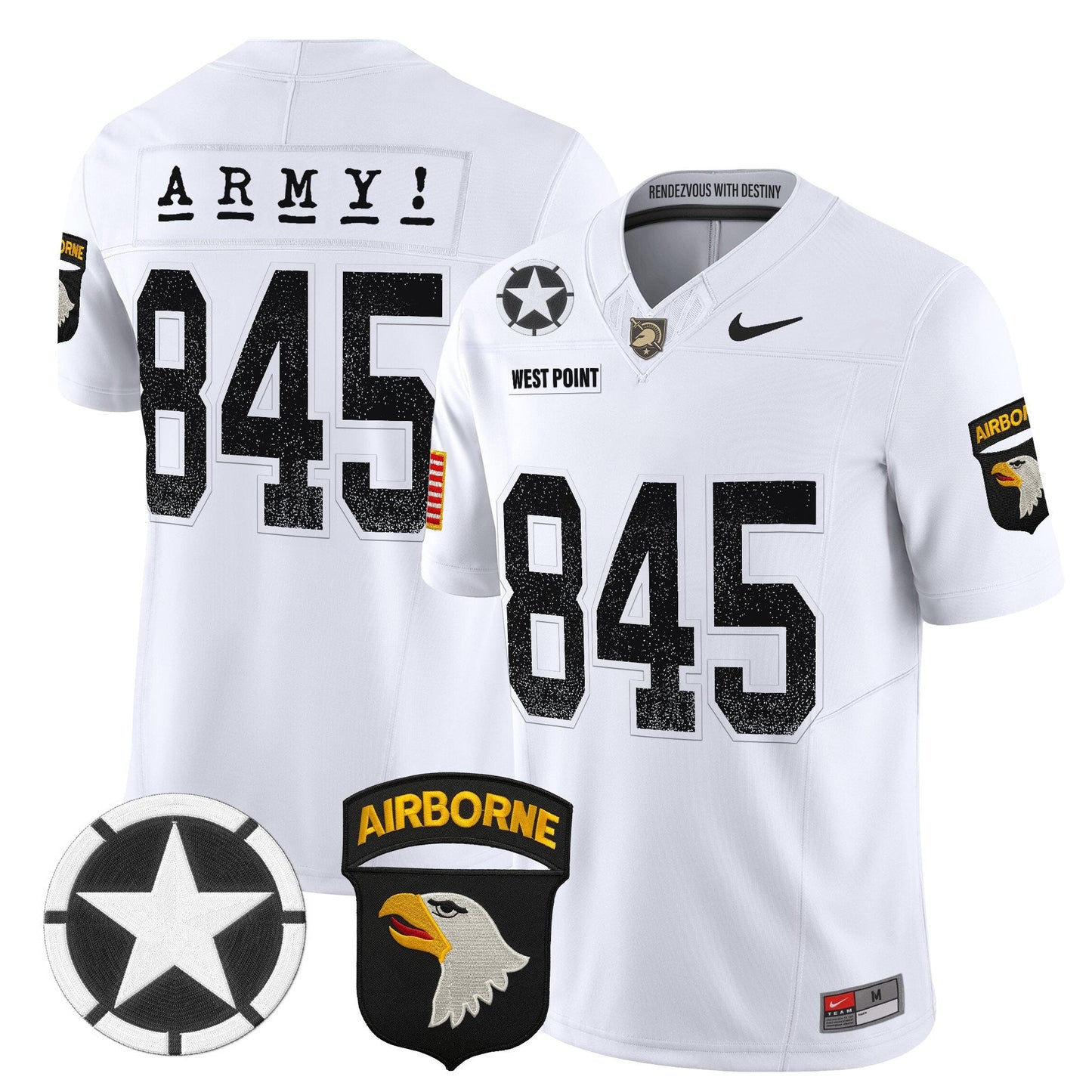 Men's Army Black Knights 2025 Screaming Eagles Vapor Limited Jersey - All Stitched