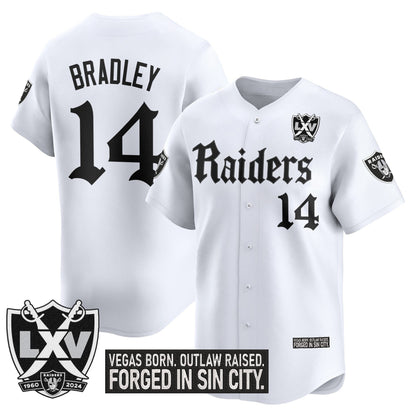 Las Vegas Raiders 'Gothic Sin City Shadows Edition' Vapor Baseball Jersey V2 - All Stitched
