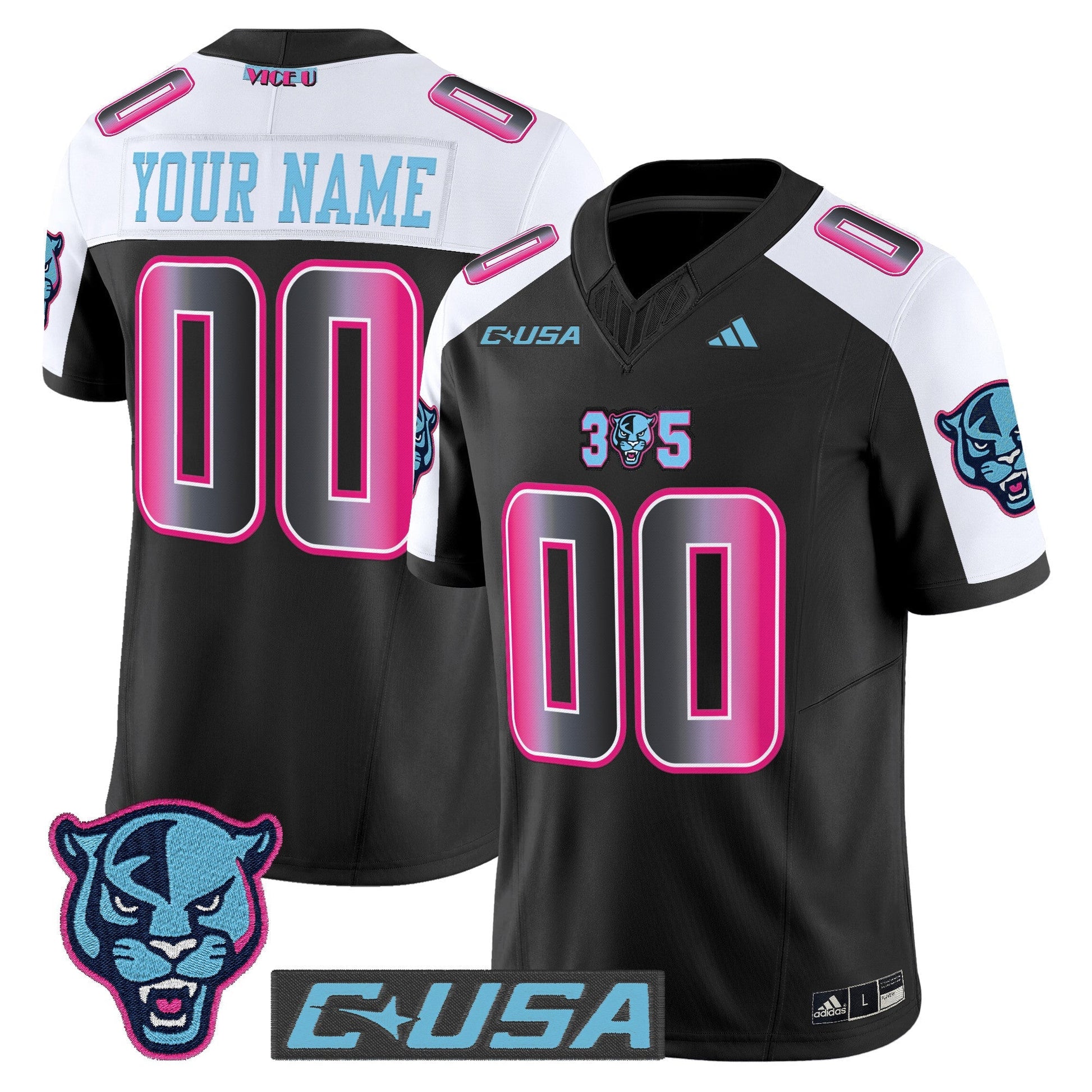 Florida International Panthers 2025 Vapor Limited Custom Jersey - All Stitched