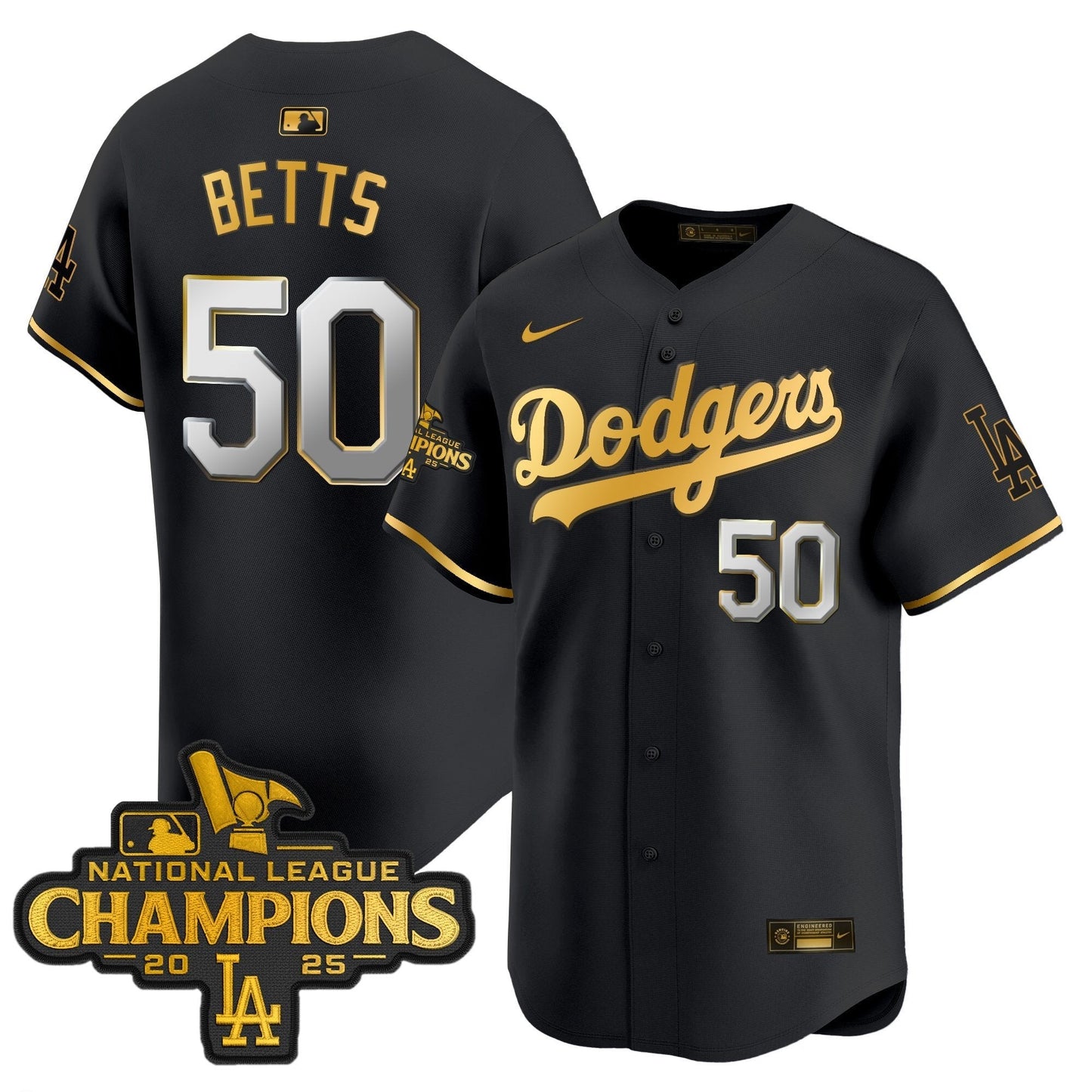 Men's Dodgers 2025 National League Champions Vapor Premier Limited Jersey - All Stitched