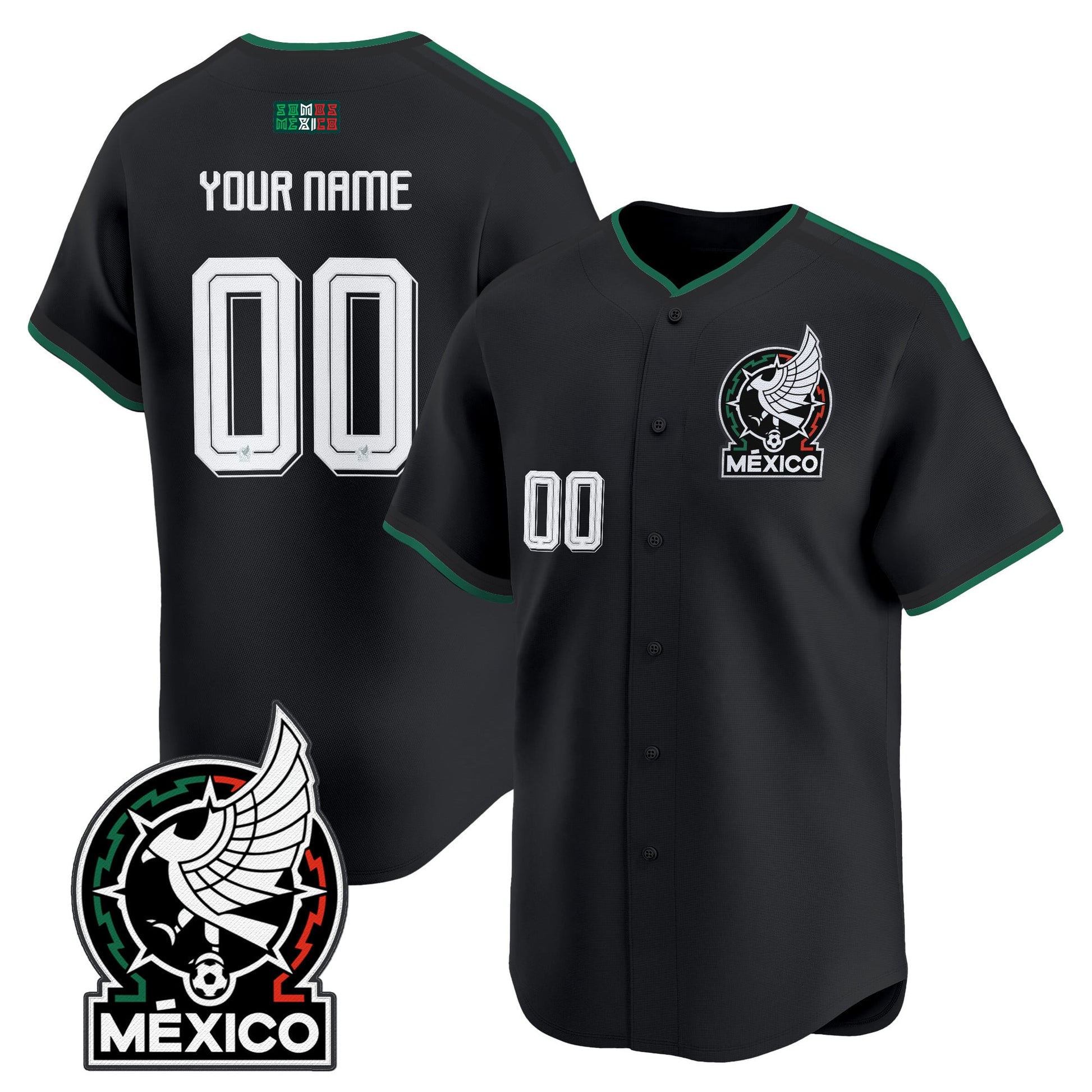 Mexico 2026 National Team Vapor Custom Baseball Jersey - All Stitched