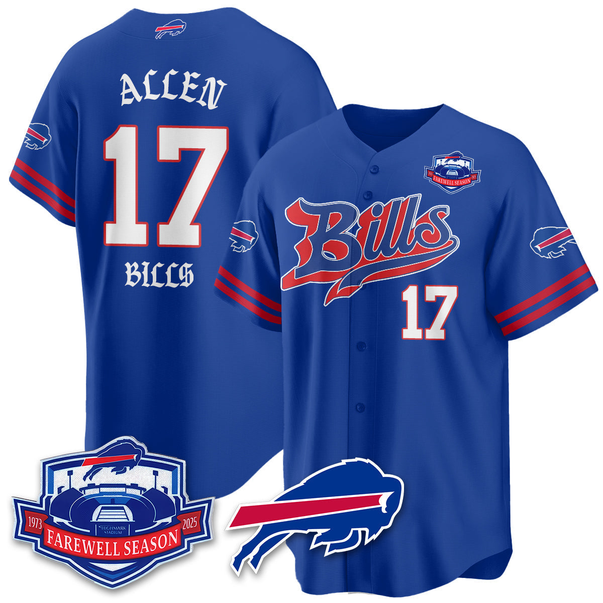 BUF Born x Raised Baseball Jersey - All Stitched