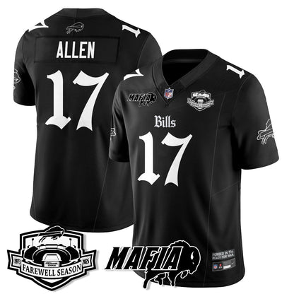 BUF Mafia Gothic Vapor Limited Jersey - Farewell Highmark Patch - All Stitched