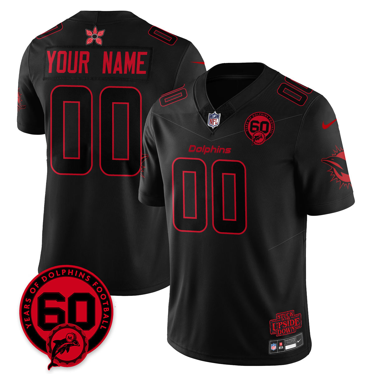 MIA 60th Season Vapor Limited Jersey - Stranger Things - All Stitched