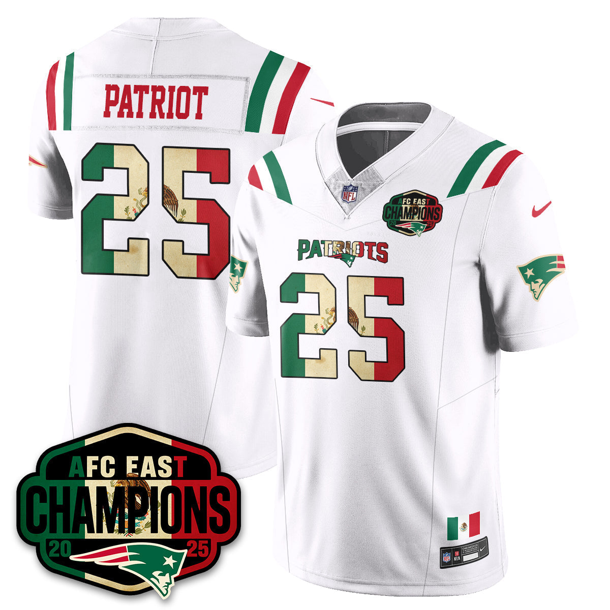 NE Mexico AFC East Division Champions Vapor Limited Jersey - All Stitched