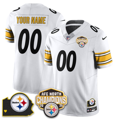 Custom PIT AFC North Division Champions Vapor Limited Gold Jersey N2 - All Stitched