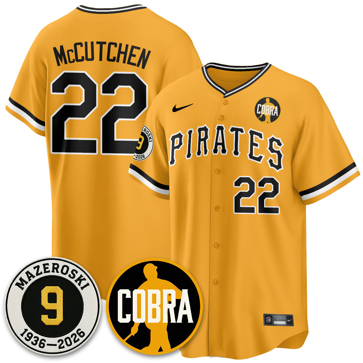 PIT Memories Vapor Limited Jersey - Bill Mazeroski Patch - All Stitched