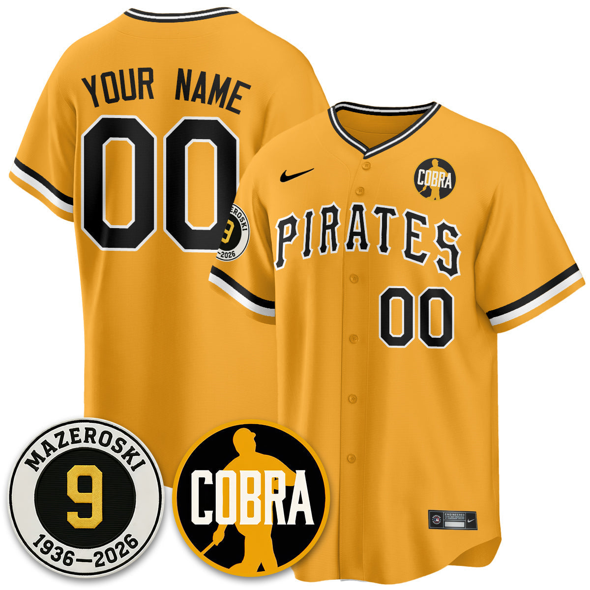 PIT Memories Vapor Limited Jersey - Bill Mazeroski Patch - All Stitched