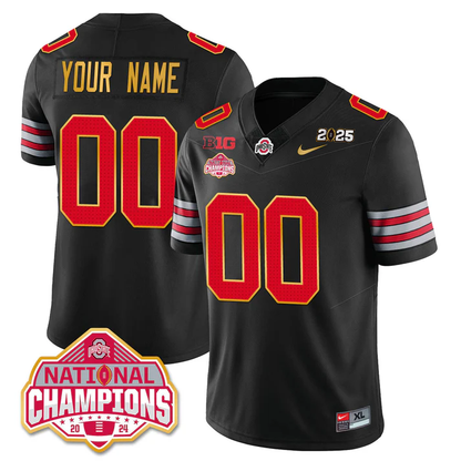 Custom Name/Gender OSU 'Heritage Stripe' 2025 CFP Patch - National Champions Jersey N19 - All Stitched