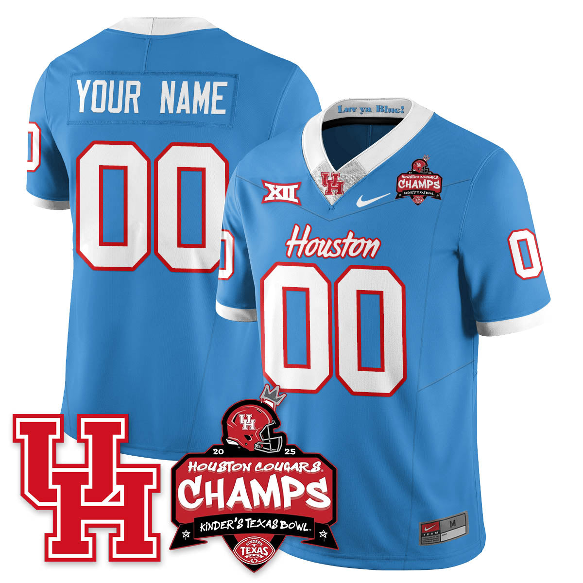 HCG Football 2025 Kinder's Texas Bowl Champions Jersey - All Stitched